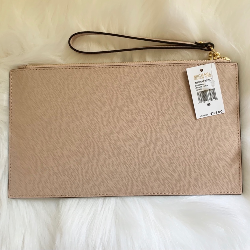 Michael Kors nouveau novelty xl zip clutch ballet - Picture 3 of 6
